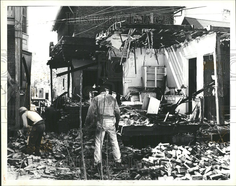 1981 Detroit East Corridor Torn Down House - Historic Images