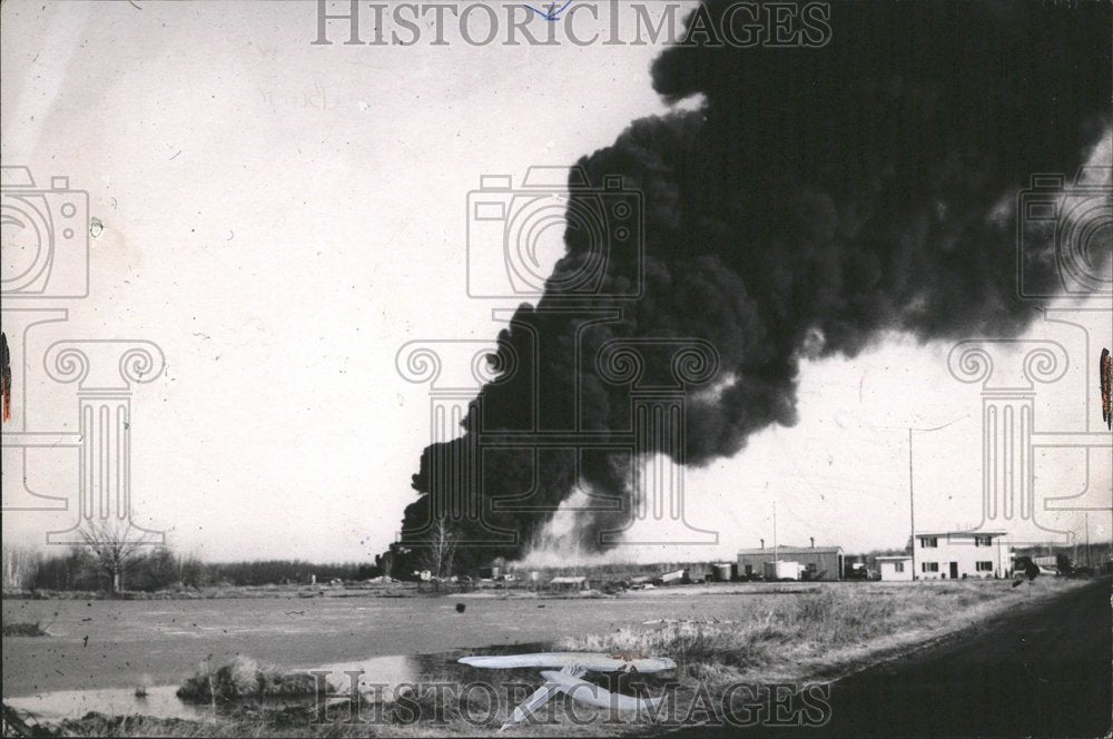 1969 Trash Burning Pollution Bangor Twsp MI - Historic Images