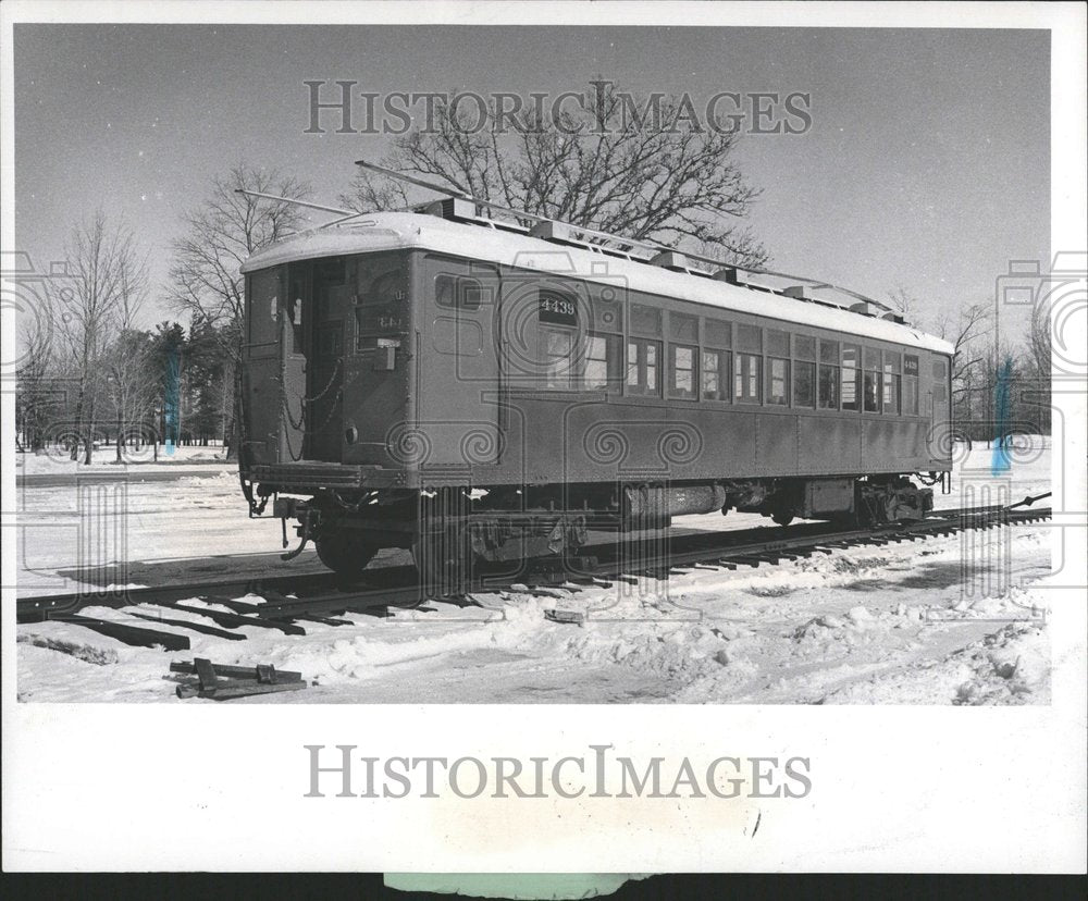 1977 Trolley car in Addison Oaks Park - Historic Images