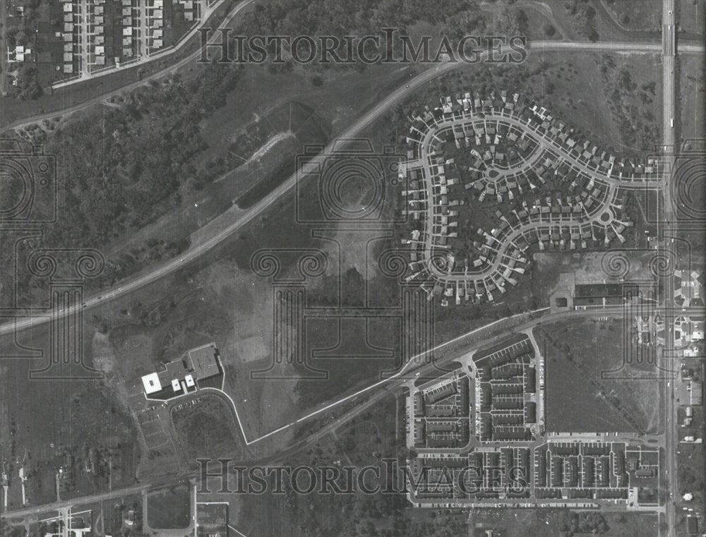 1967 View of housing &amp; school landfill area - Historic Images