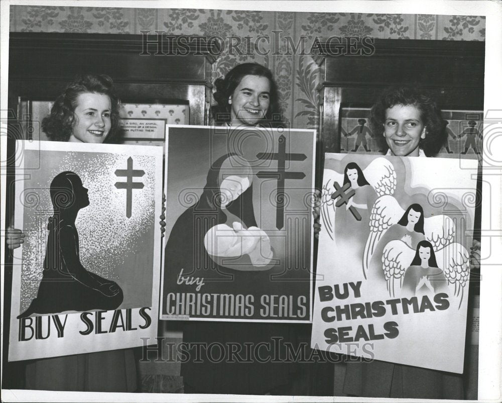1942 Christmas Seals Dorothy Garrison Detro - Historic Images