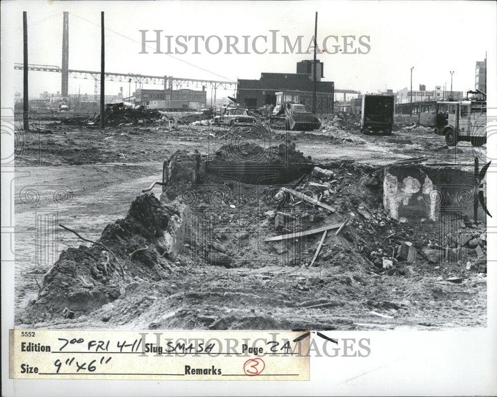 1975 Building Torn Down City Free Press - Historic Images