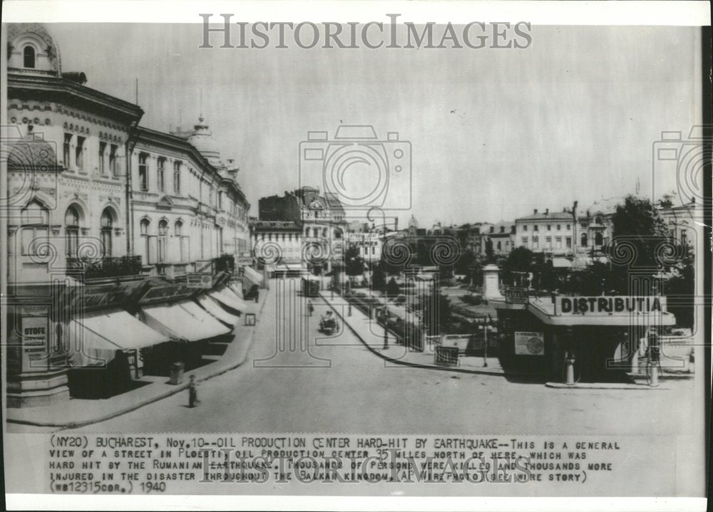 1940 Oil Center Hard Hit Earthquake Ploesti - Historic Images