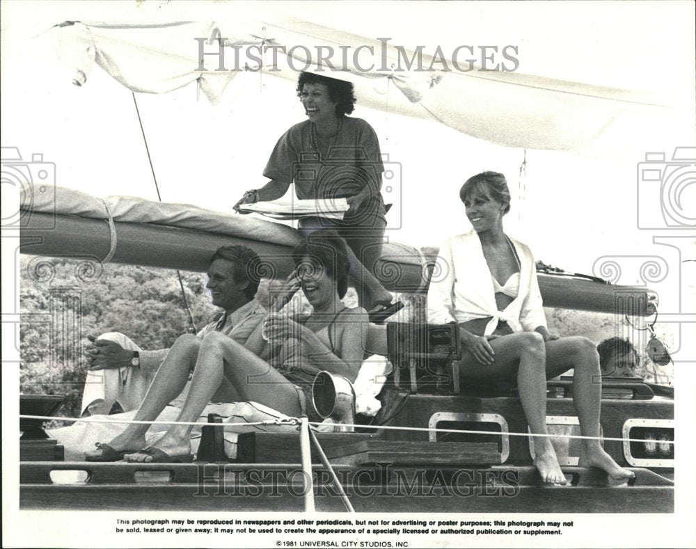 1981 The Four Seasons: actors on a boat - Historic Images
