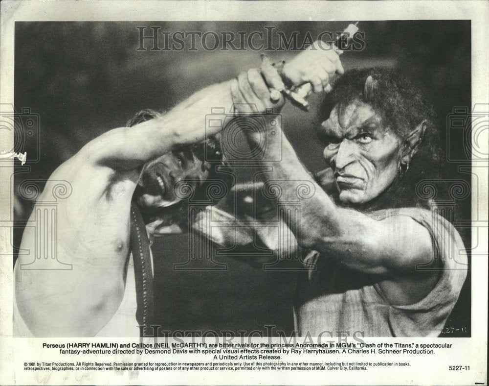 1981 Harry Hamlin Actor Neil McCarthy Titan - Historic Images