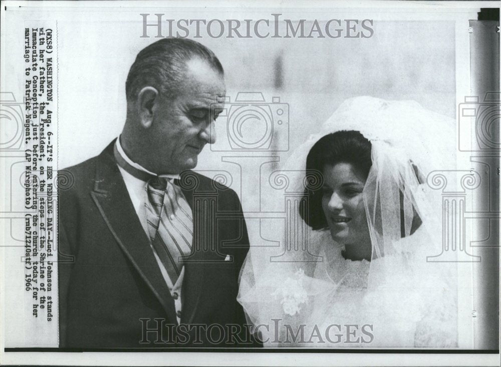 1966 Luci Johnson President Marriage Nugent - Historic Images