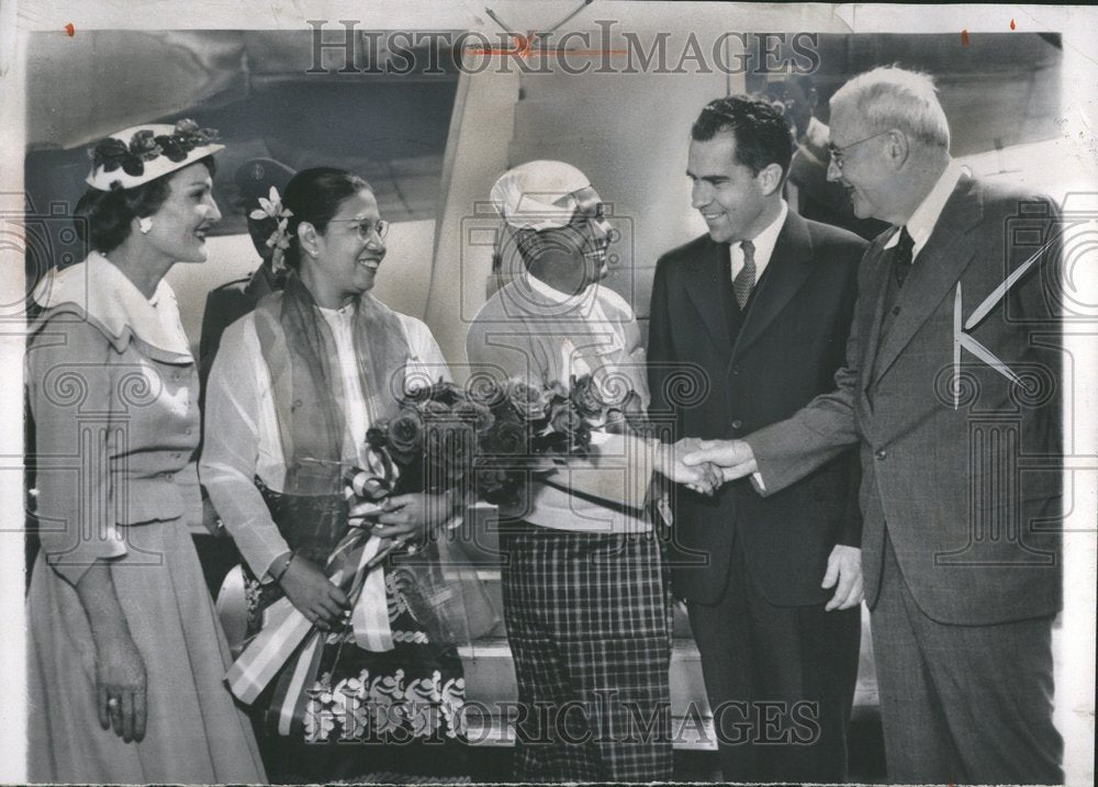 1955 Burmese Prime Minister Nixon Washingto - Historic Images