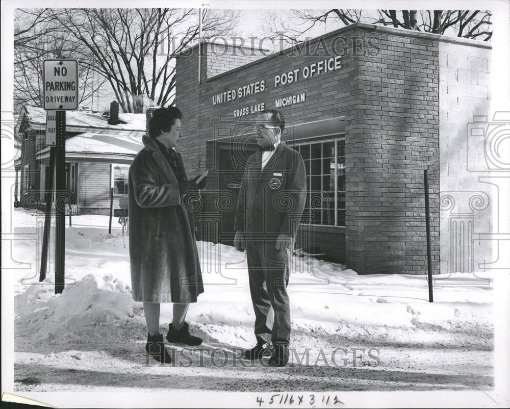 1963 United State Post Office Grass Lake Jo - Historic Images