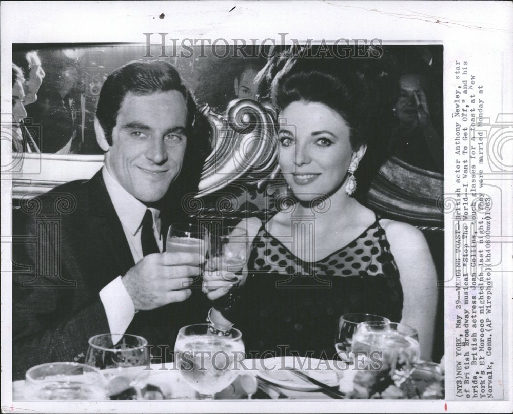 1963 Actor Anthony Newley Joan Collins - Historic Images