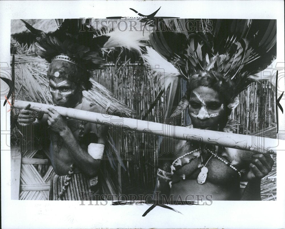 1974 Some Forest People Entertaining Huts - Historic Images