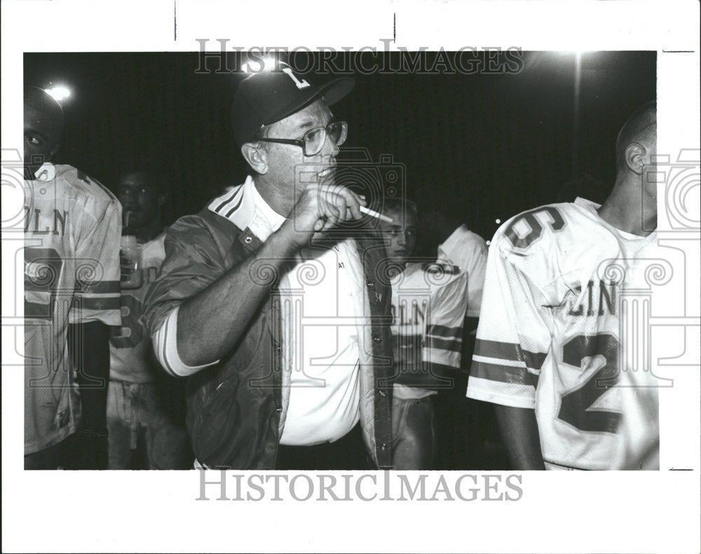 1990 Tim Nagys Coach Lin Coln High Football - Historic Images