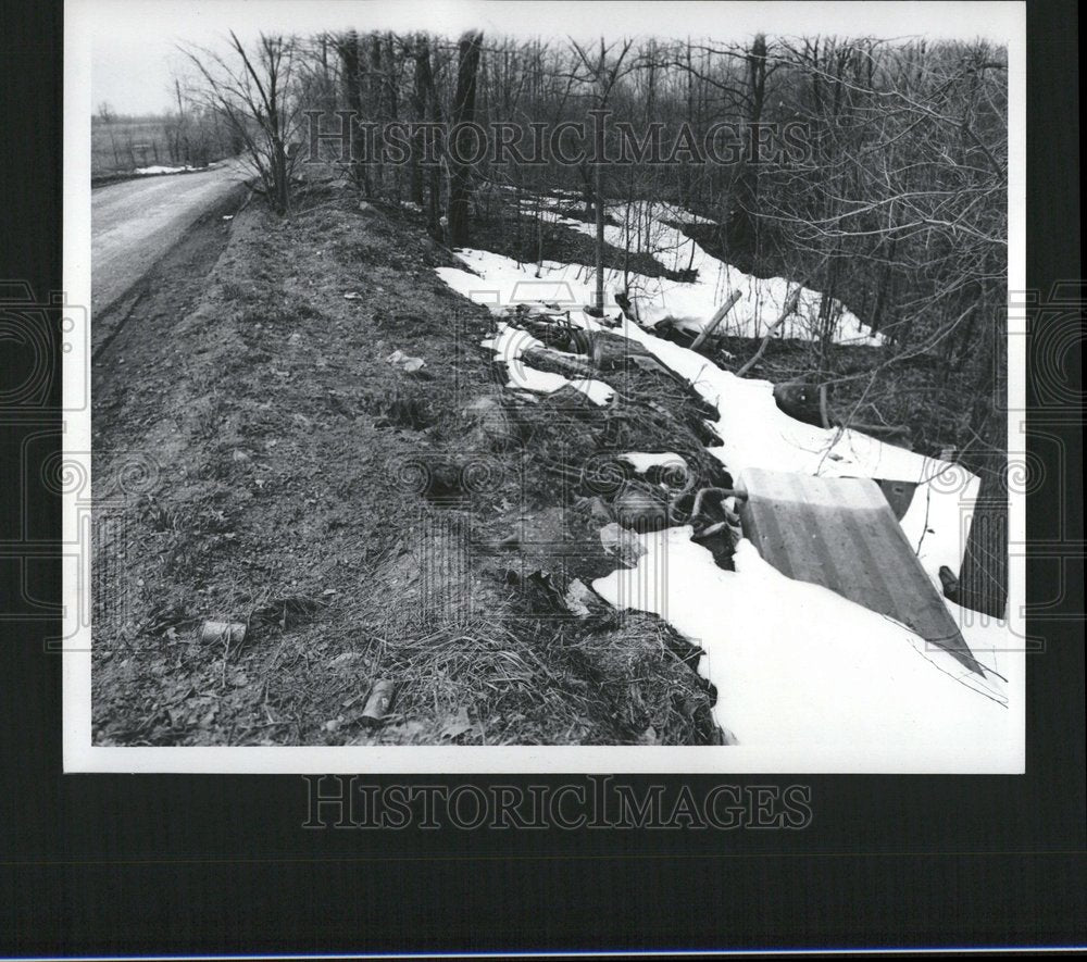 1973 Novi Series Trash Dumped Dirt Road - Historic Images