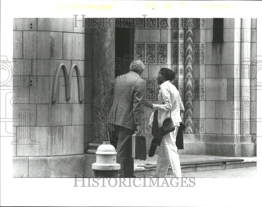 1988 Detroit Panhandler Begs For Money - Historic Images