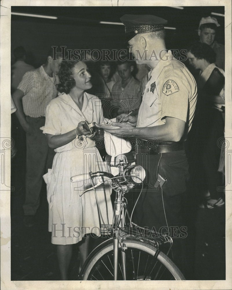 1962 Christner Bicycle Policeman Williamson - Historic Images