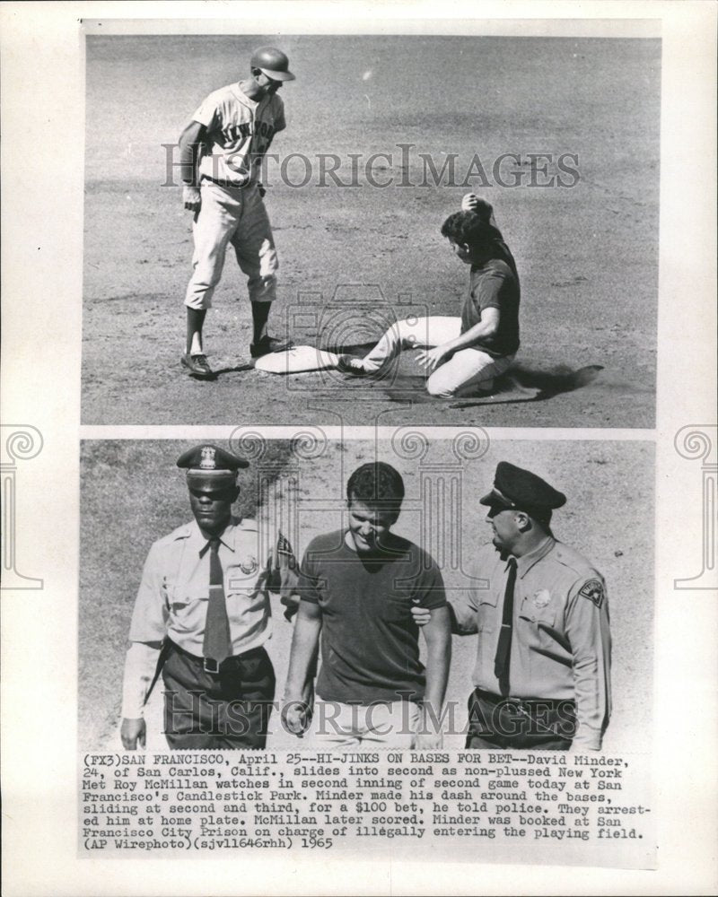 1965 David Minder Roy McMillan Mets - Historic Images