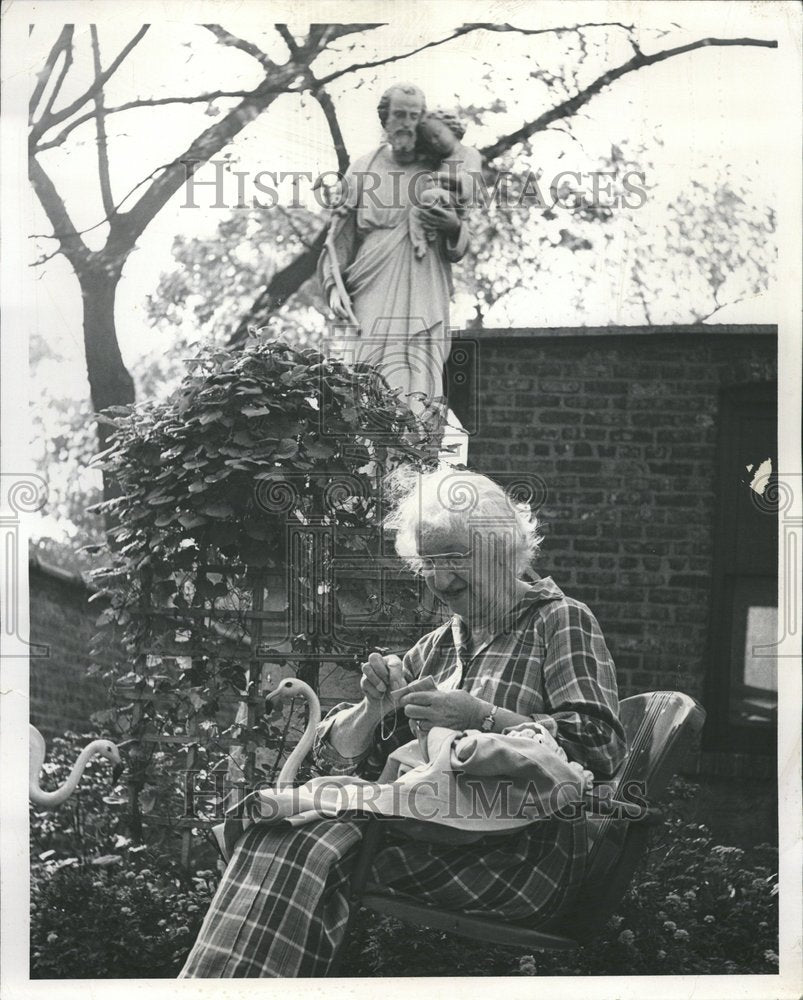 1963 St. Joseph Statue Home For Aged - Historic Images
