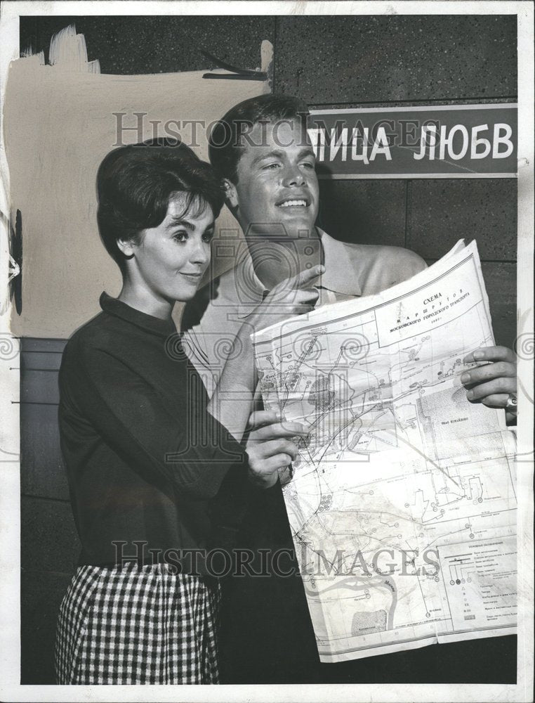 1961 Millie Perkins Doug McSlure U S Steel - Historic Images