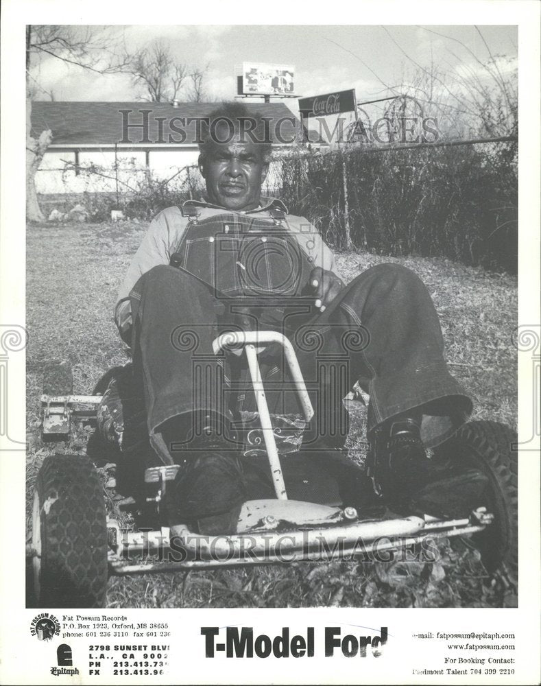 T Model Ford Mower Man Riding Promo - Historic Images