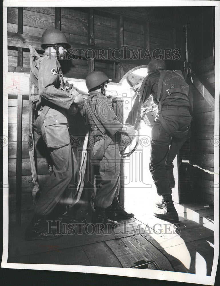 1951 Fort Bragg Jump Tower Parachuters - Historic Images