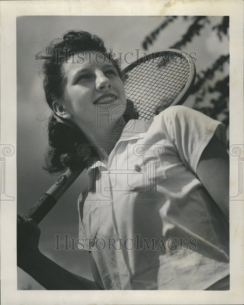 1941 Tennis Player Rita Onishuk Closeup - Historic Images