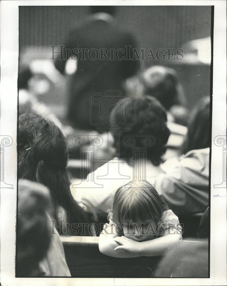 1976 Carrie Staff Bored Day Care Hearing - Historic Images