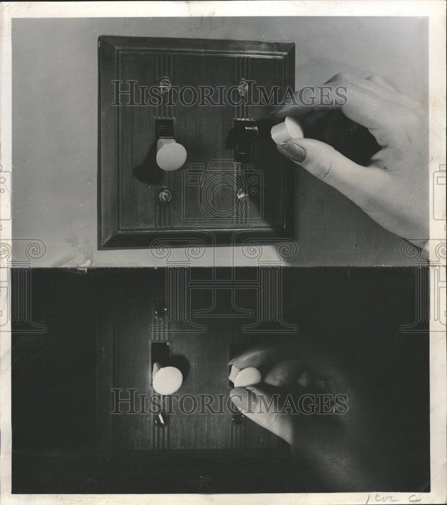 1953 Glow Night Slipping Switch Toggle Dark - Historic Images