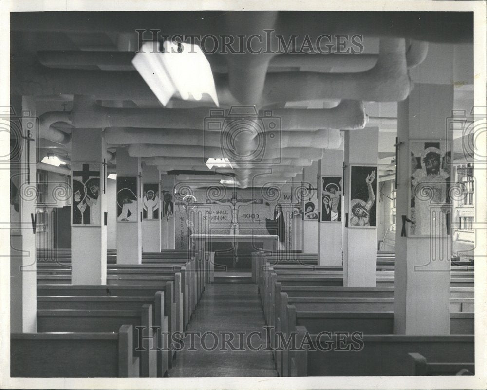 1958 Cook City Jail New  Chapel Lights Glas - Historic Images