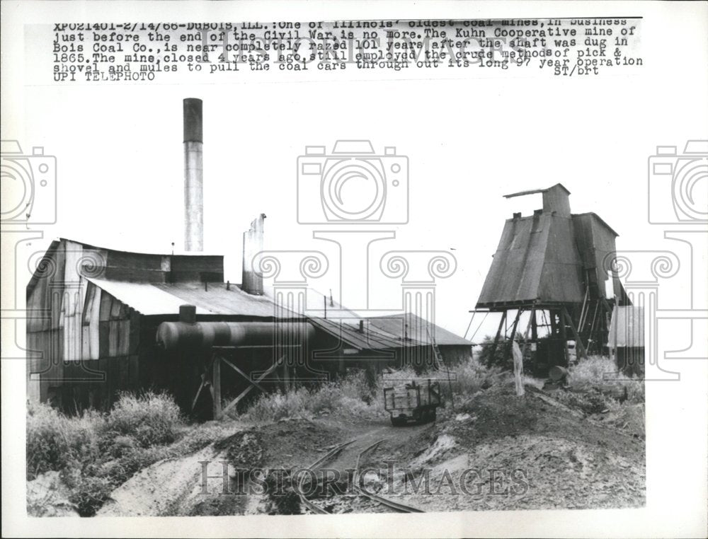 1966 Mines Coal Business Civil War Bois Cal - Historic Images