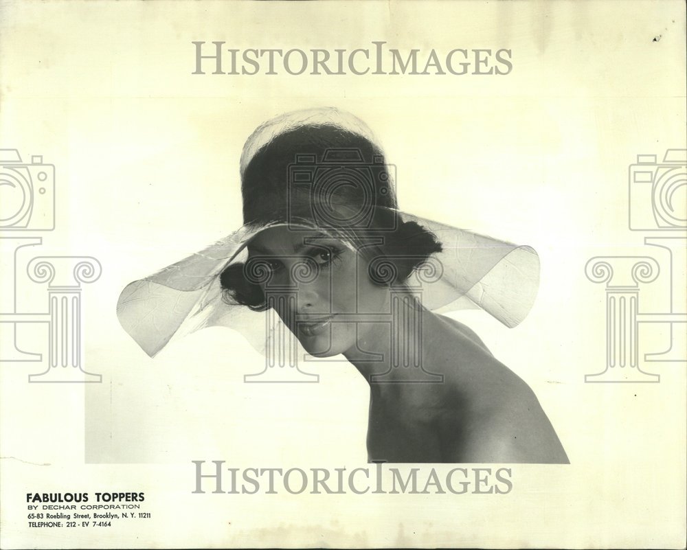 1968 Fabulous Toppers Hats Translucent Styl - Historic Images