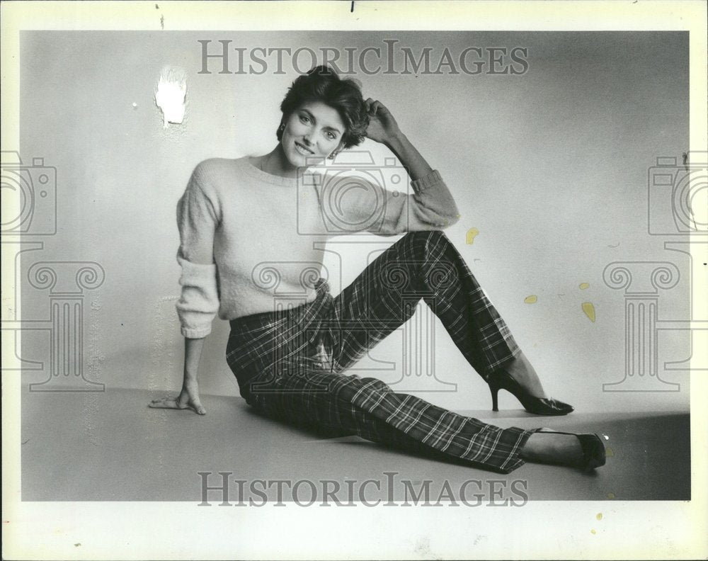 1983 Stewart Tartan Slacks Preppy Style - Historic Images