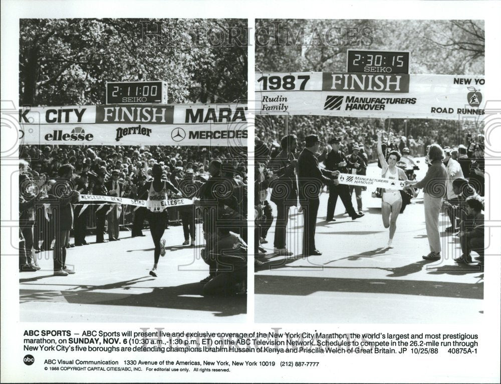 1988 ABC Sports New York City Marathon - Historic Images