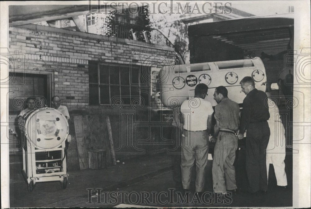 1955 Iron Lungs Unloaded For Polio Epidimic - Historic Images