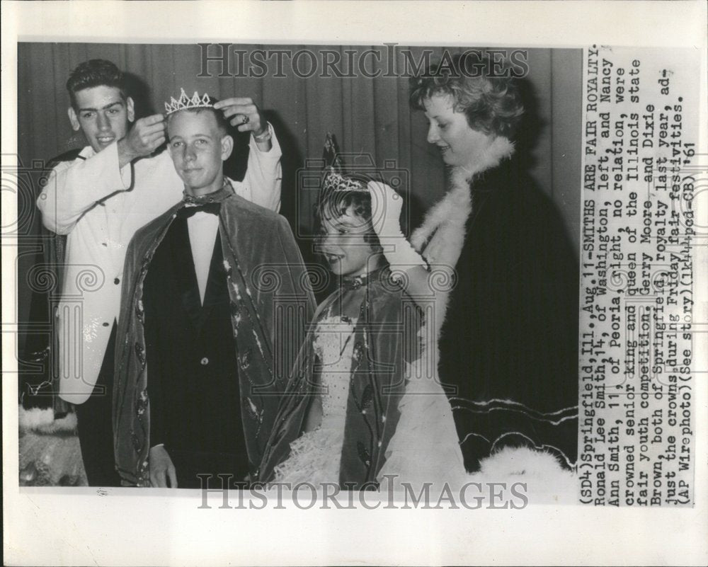 1961 Smith Fair Royality Ronald Smith King - Historic Images