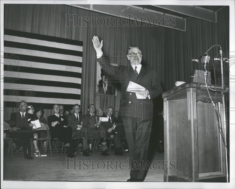 1956 Albert Cobo Makes Campaign Speech - Historic Images