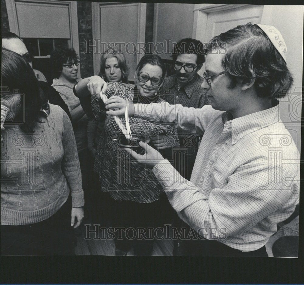 1985 Yarmulke New Town youths Jauntily - Historic Images