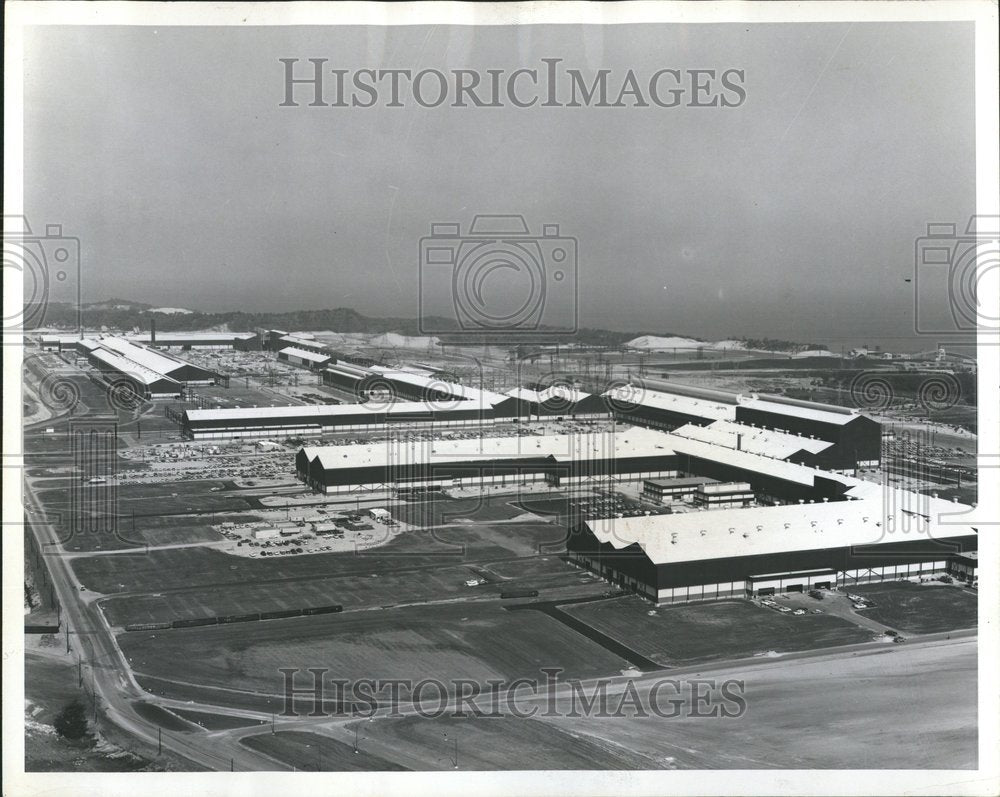 1965 s Aerial photo  Burns Harbour  ships - Historic Images