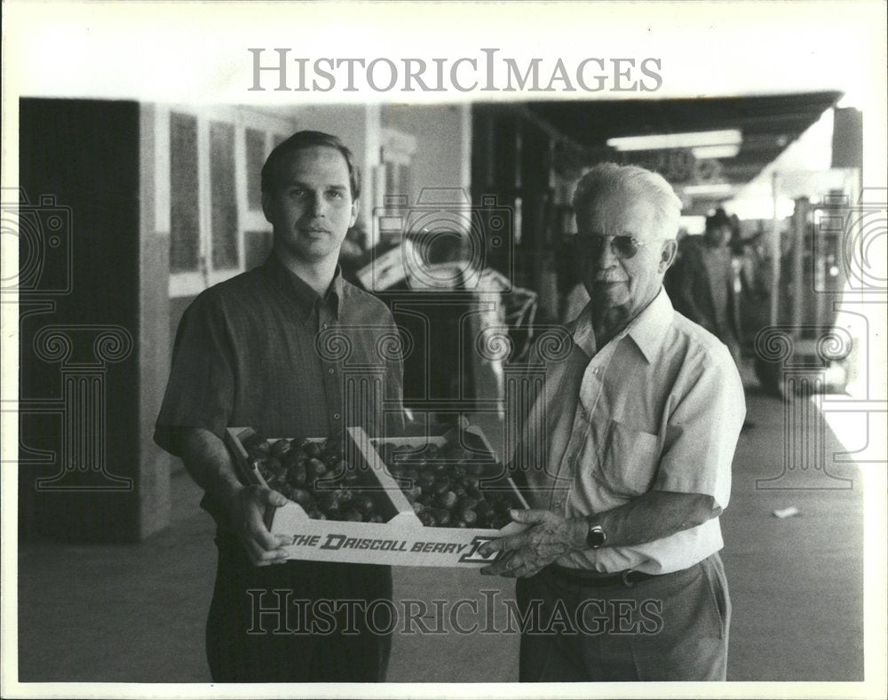 1987 Tom &amp; George Cornille Selling Berries - Historic Images