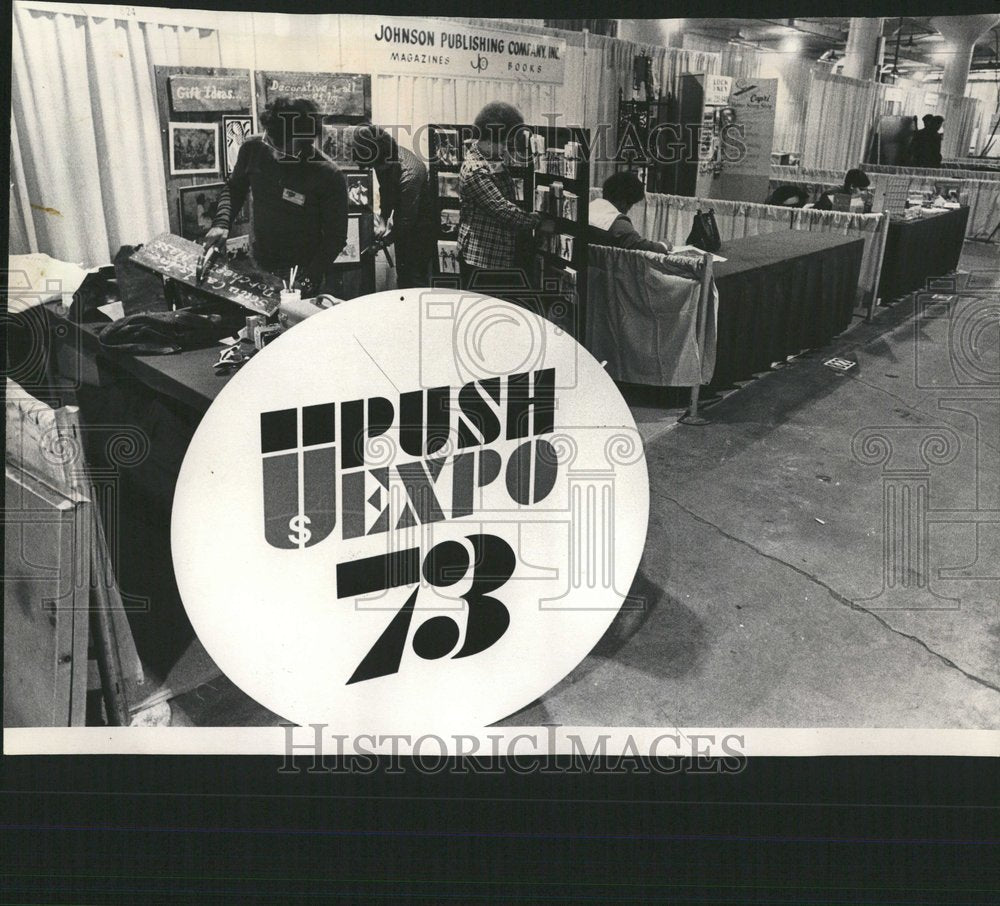 1973 Vendors setting up at PUSH EXPO 73 - Historic Images