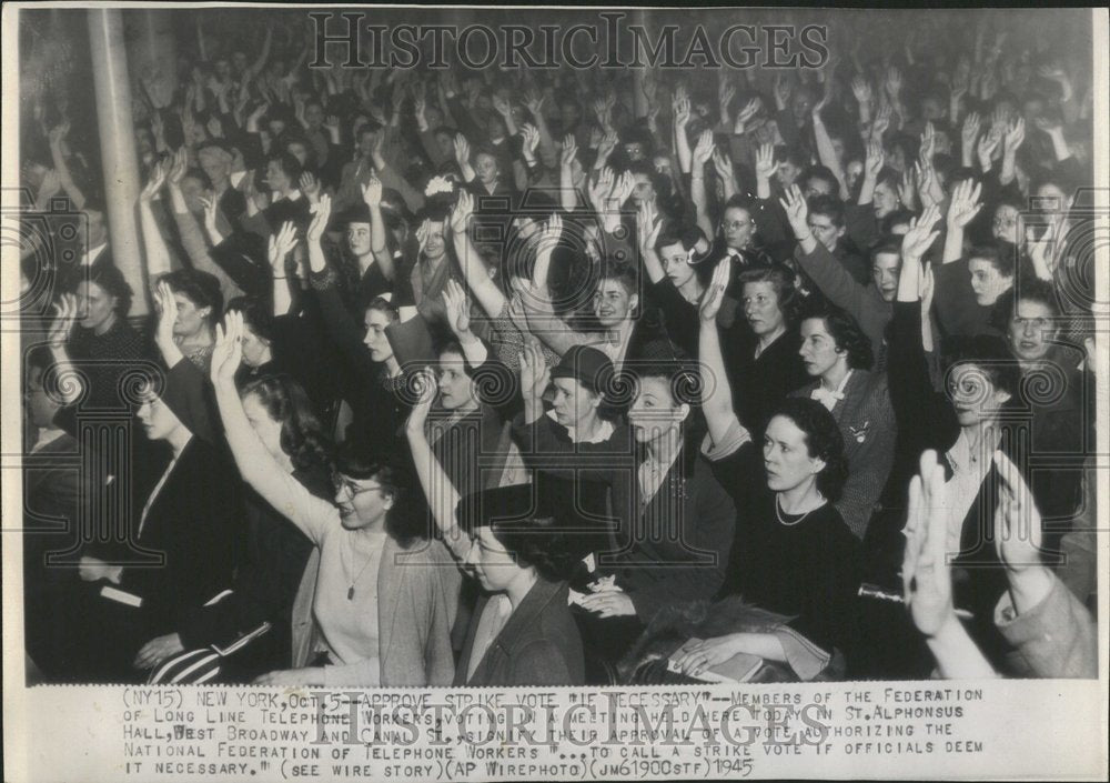 1945 National Federation Telephone Workers - Historic Images