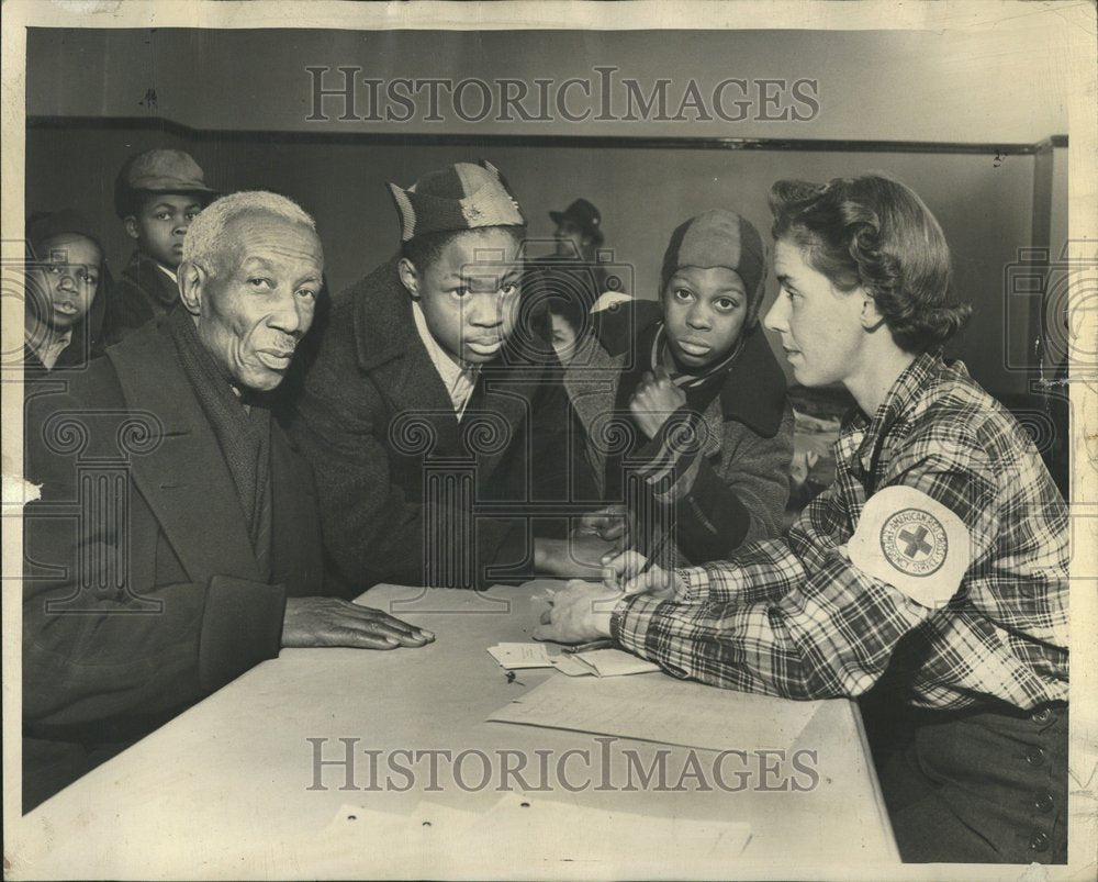 1949 Red Cross Disaster Center Forrestville - Historic Images