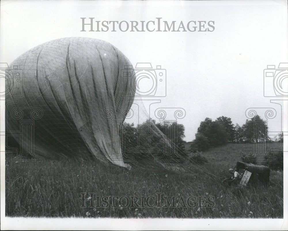 1956 Hot Air Balloon Landing Semi Deflated - Historic Images