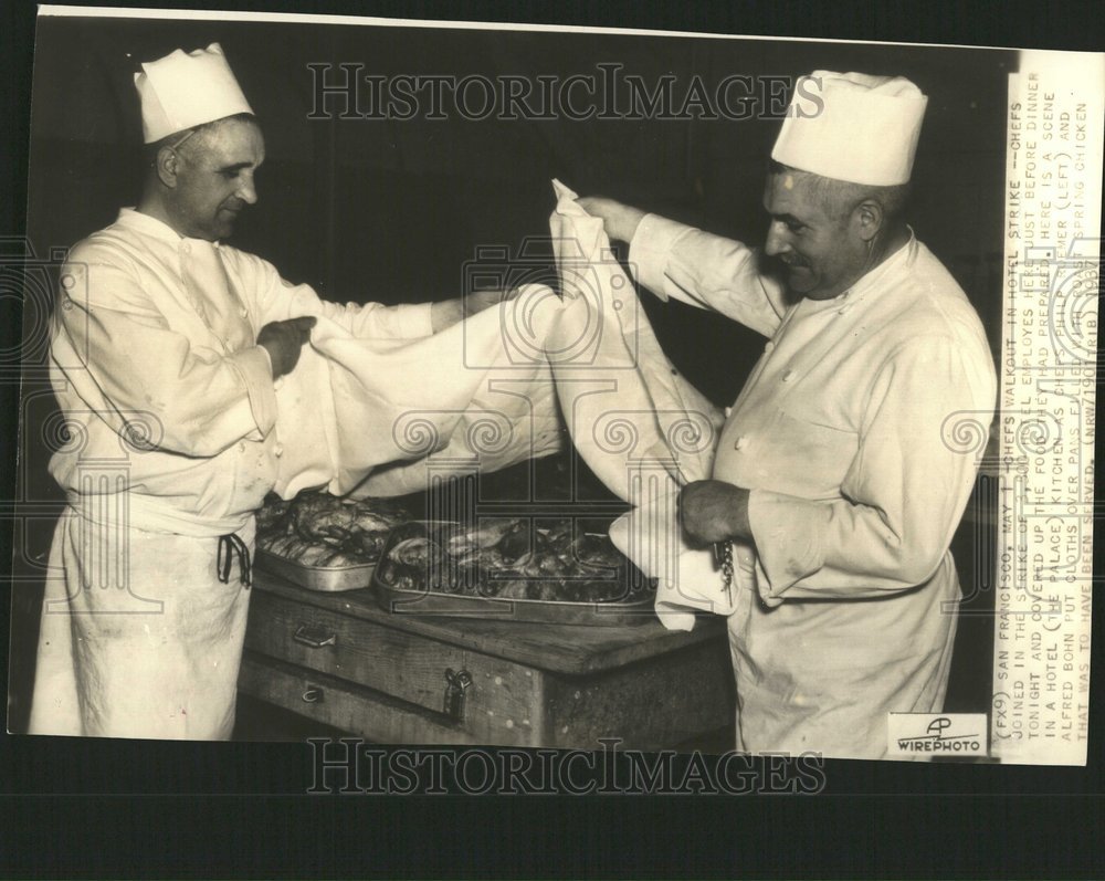 1987 Chefs Walkout  Hotel Strike Employes - Historic Images