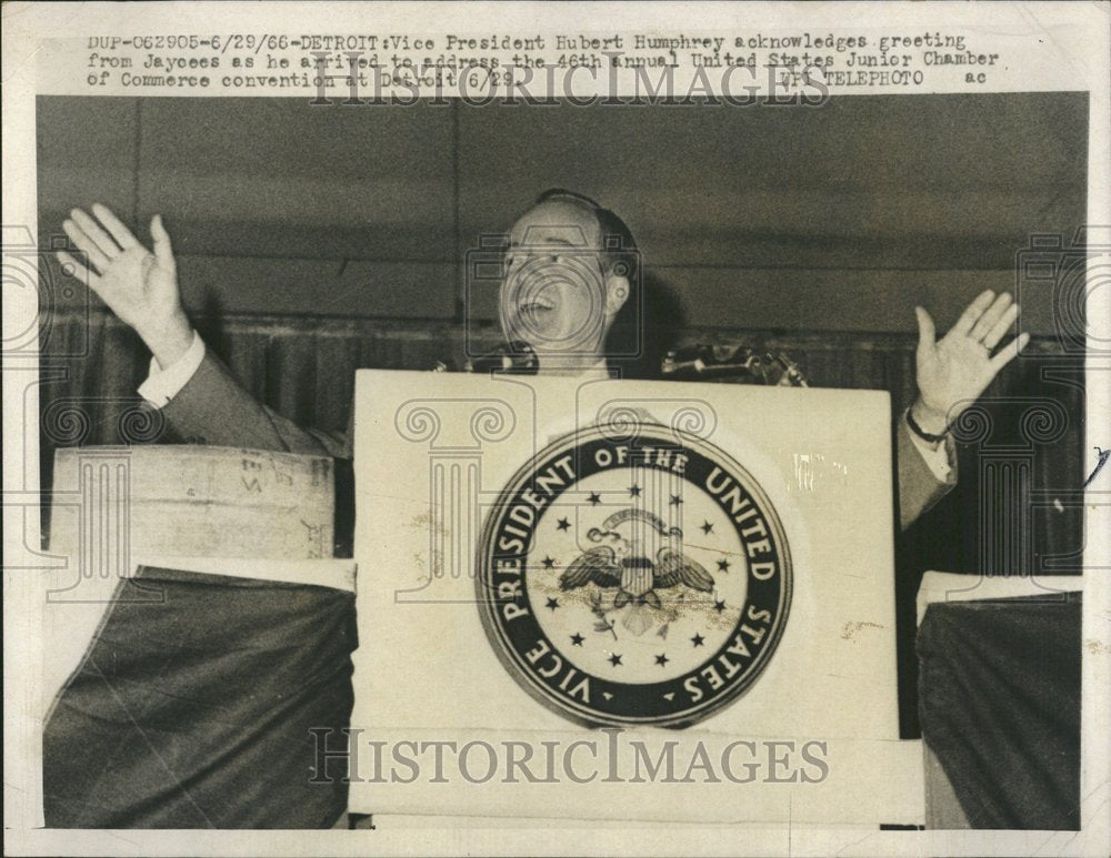 1966 Hubert Humphrey US Vice President - Historic Images