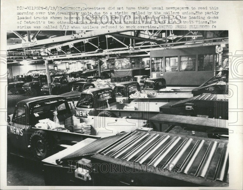 Strike Called Mailers Union News Paper Historic Images