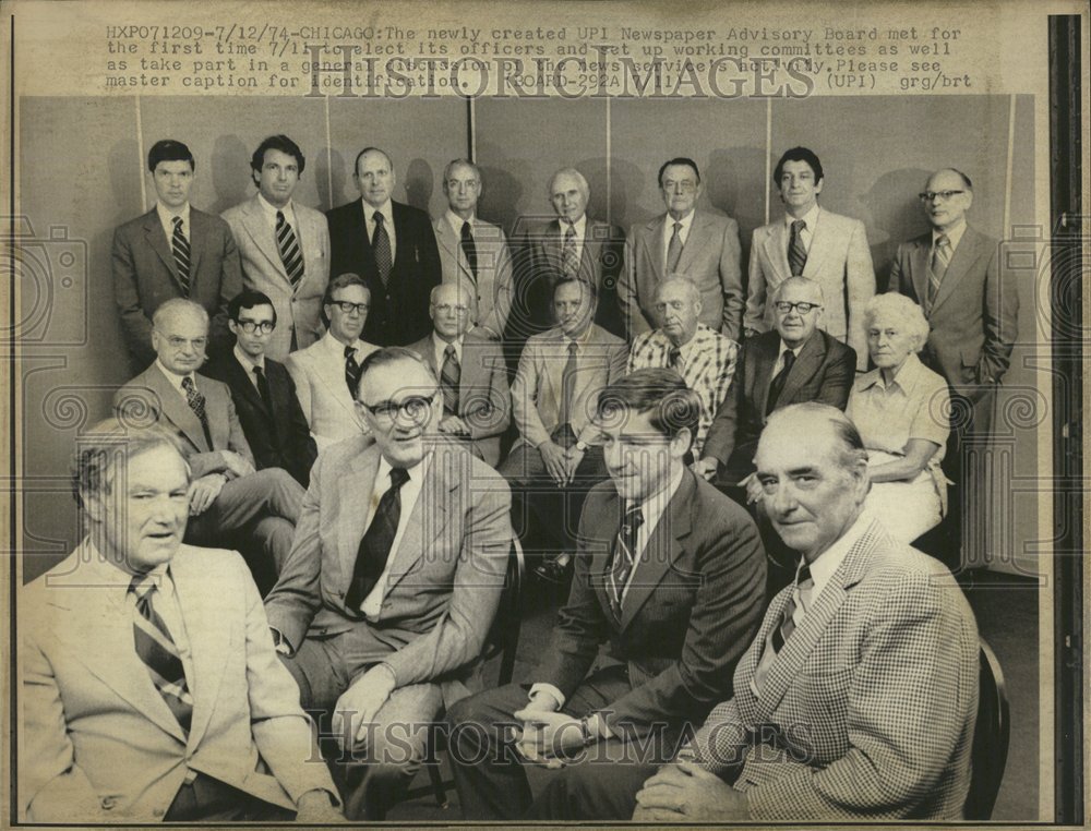 1974 UPI Newspaper Advisory Board Officeres - Historic Images