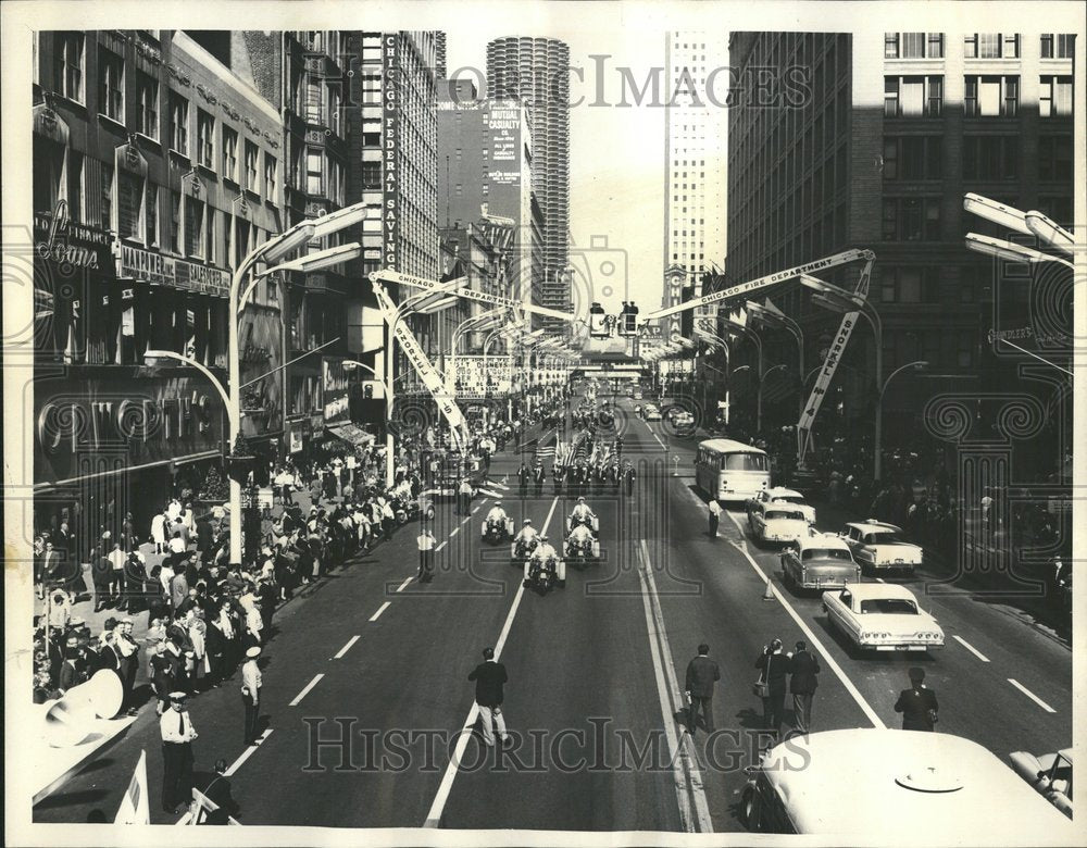 1963 State Street Parade Snorkels Bend Fire - Historic Images