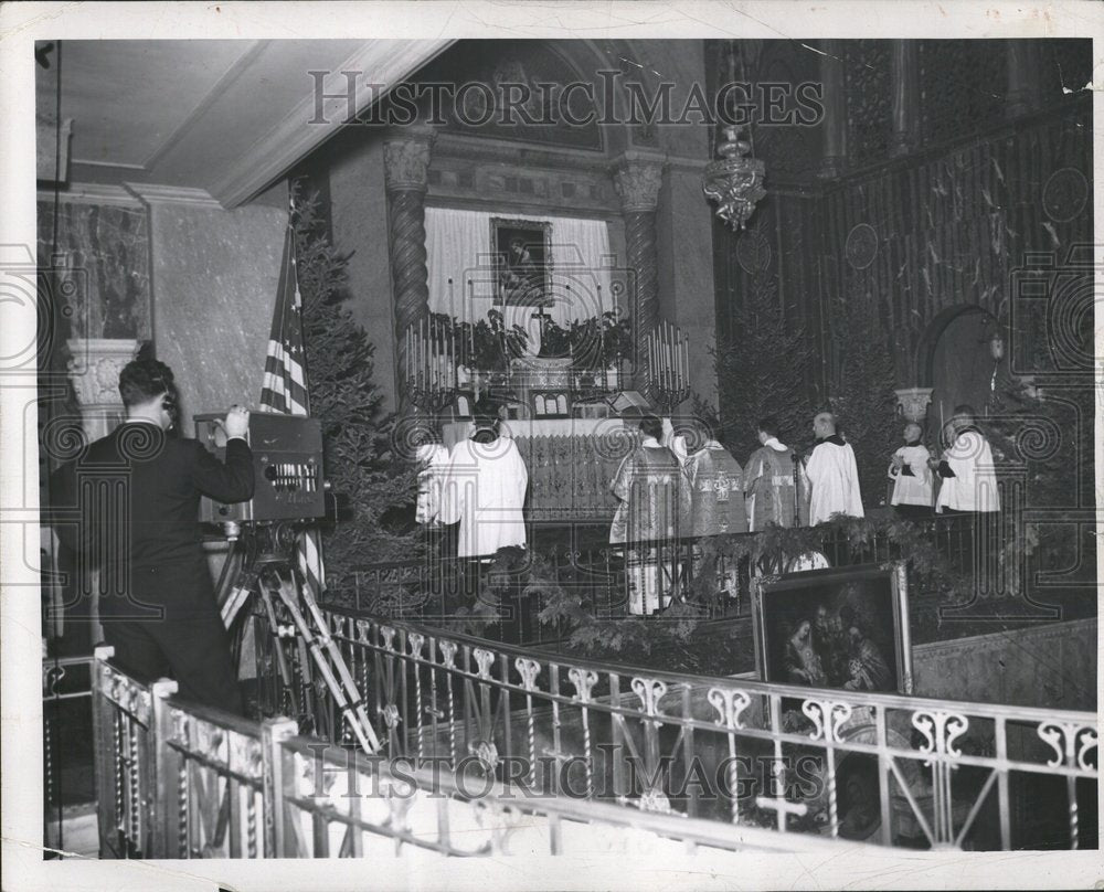 1948 St Aloysius Church Mass PeopleDetroit - Historic Images