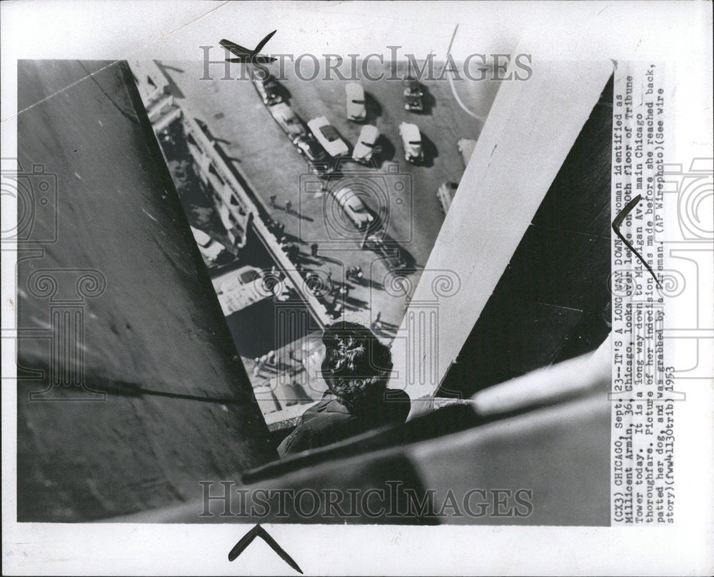 1953 Millicent Armin Tribune Tower Michigan - Historic Images