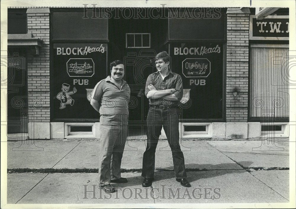 1981 Blockhead Pub Irving Park Rd Ron Gaul - Historic Images