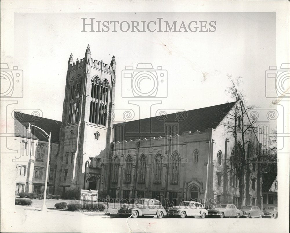 1952 Methodisc Church Urban Tower Garwood - Historic Images